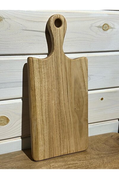 Carveni Natural Wooden Rectangular Cutting and Presentation Board – 37 cm Length, 17 cm Diameter