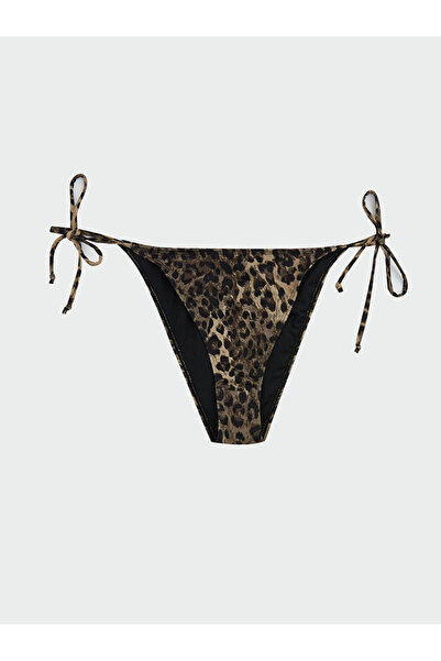LC Waikiki Brown Leopard Printed Pack Women's Bikini Bottoms