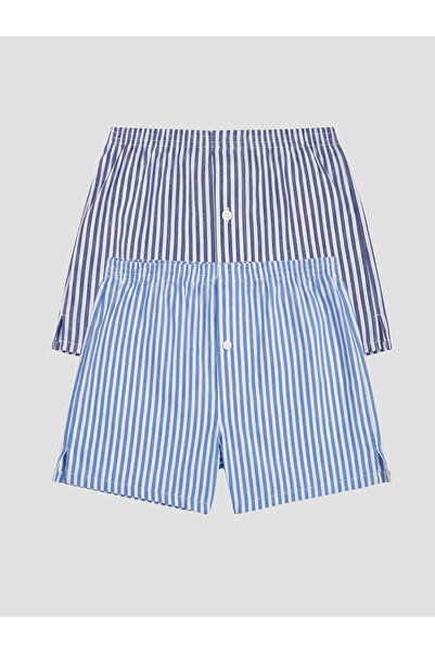 LC Waikiki Μπλε ριγέ αγορίστικα μποξεράκια 2 τεμαχίων
