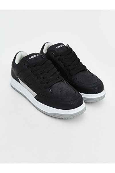LC Waikiki Men's Black Lace-Up Sneakers