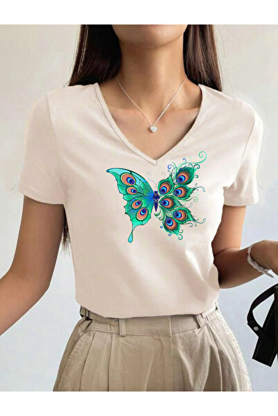 SUNFREE Colorful Figure Ba Printed Collared Short Sleeve Regular Women's Comb...
