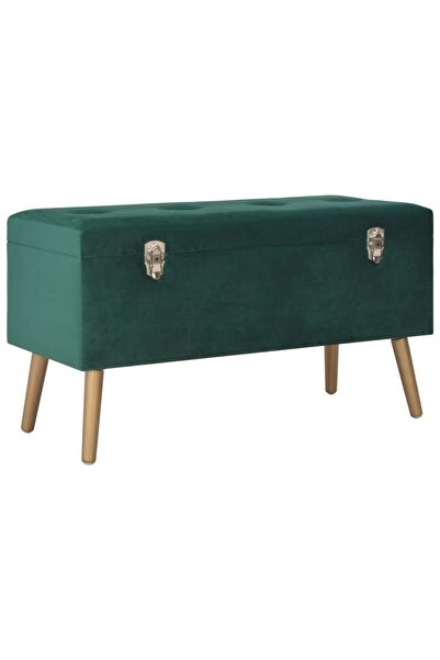 Concept Πάγκος με μία θήκη αποθήκευσης, πράσινος, 80 cm, Βελούδο