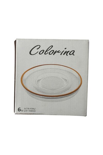 Colorina Gold Rimmed Tea Plate