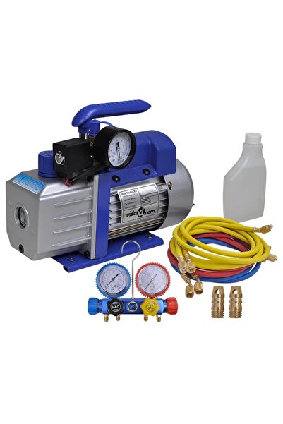 Concept Pompă de vid cu etapă unică, set de manometre cu 4 porturi