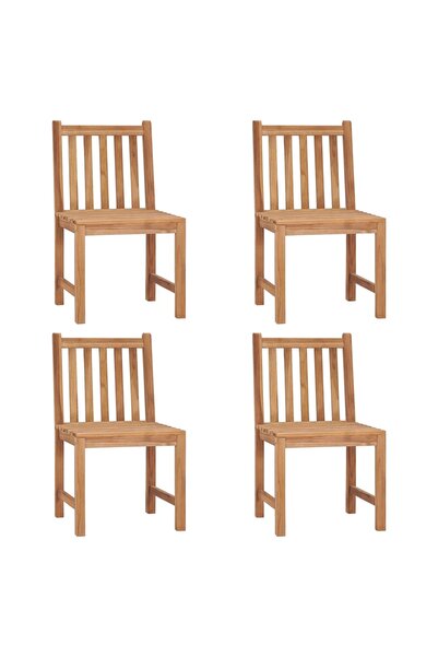 Concept Καρέκλες κήπου, 4 τεμ., από μασίφ ξύλο τικ