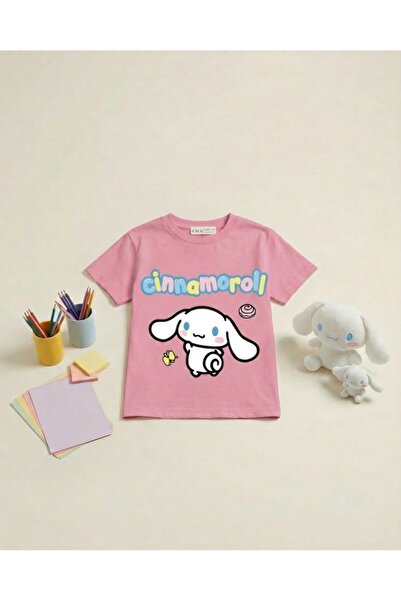 Kyex Παιδικό μπλουζάκι για κορίτσια Cinnamoroll με τύπωμα 100% μπλουζάκι με λ...