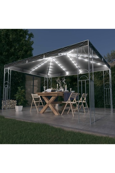 Concept Κιόσκι με φωτάκια LED σε σειρά, ανθρακί, 400x300 εκ.