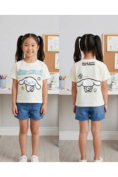 Kyex Детска тениска с качулка с принт на Cinnamoroll, 100% памук, за момичета...