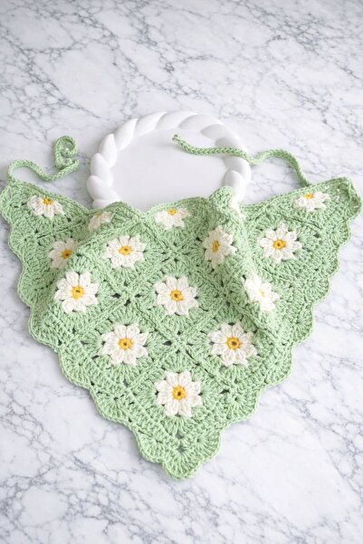 EMKSHOP Papatya Garden Hand Knitted Bandana