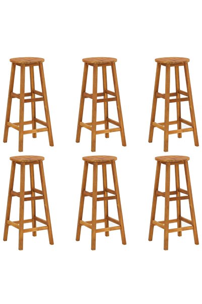 Concept Σκαμπό μπαρ, 6 τεμ., από μασίφ ξύλο ακακίας