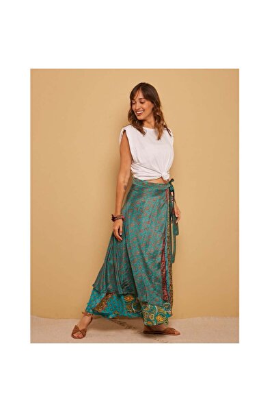 Fibula Bohemian Authentic Standard Size 2 Layers Reversible %100 Silk Importe...