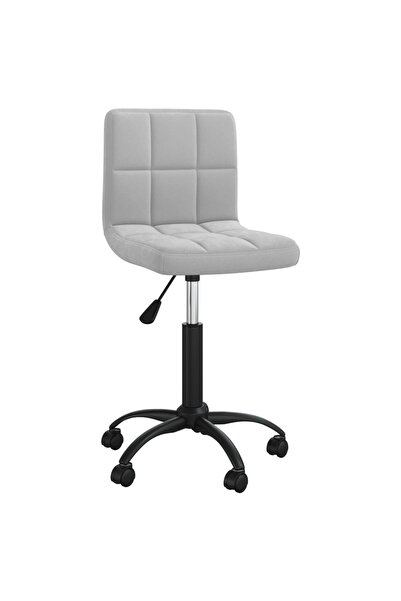 Concept Scaun de bucătărie pivotant, gri deschis, catifea