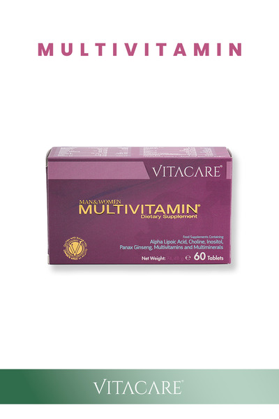 Vitacare Multivitamin 60 Tablet | Erkek ve Kadınlar İçin Tam Vitamin & Minera...