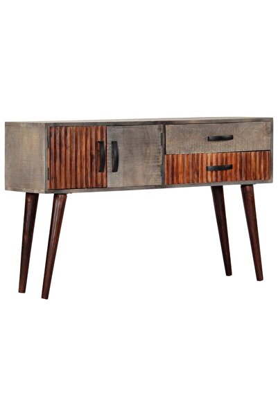 Concept Masă consolă, gri, 120x35x75 cm, lemn masiv de mango nefinisat