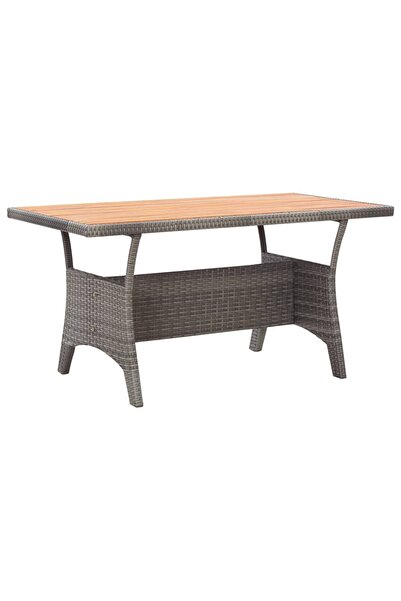 Concept Τραπέζι κήπου, γκρι, 120x70x66 εκ., μασίφ ξύλο ακακίας