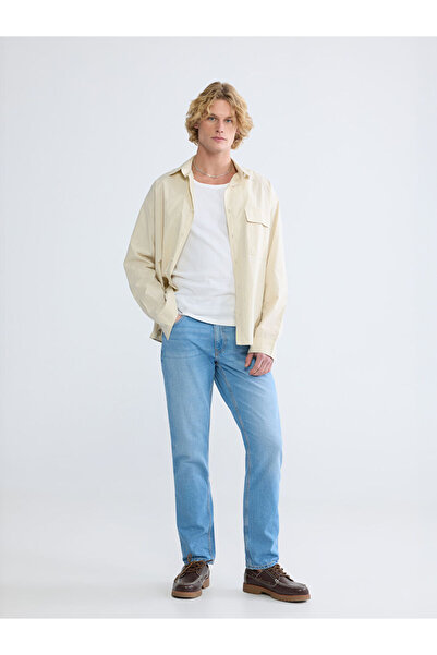 LC Waikiki Μπλε 779 Ανδρικό τζιν παντελόνι κανονικής εφαρμογής