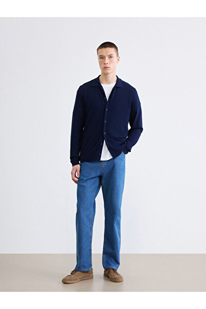 LC Waikiki Μπλε ανδρικό τζιν παντελόνι σε φαρδιά γραμμή