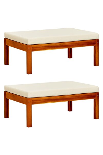 Concept Taburete de grădină, 2 buc., lemn masiv de acacia