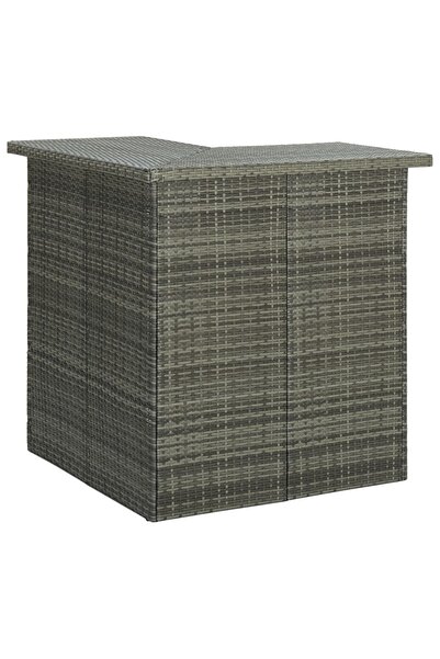 Concept Γωνιακό τραπέζι μπαρ, γκρι, 100 x 50 x 105 cm, πολυρατάν