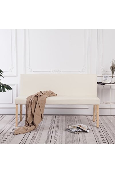 Concept Bancă, crem, 139,5 cm, piele ecologică