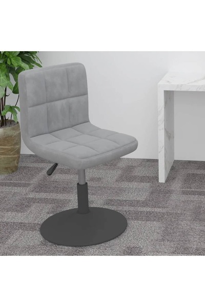 Concept Scaun de bar pivotant, gri deschis, catifea