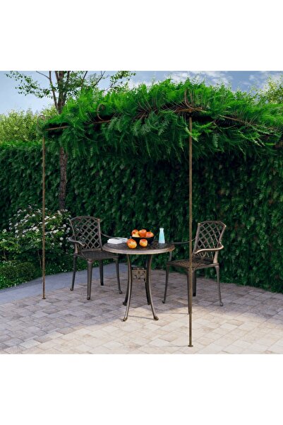 Concept Πέργκολα κήπου, αντίκα καφέ, 3x3x2,5 μ., σιδερένια