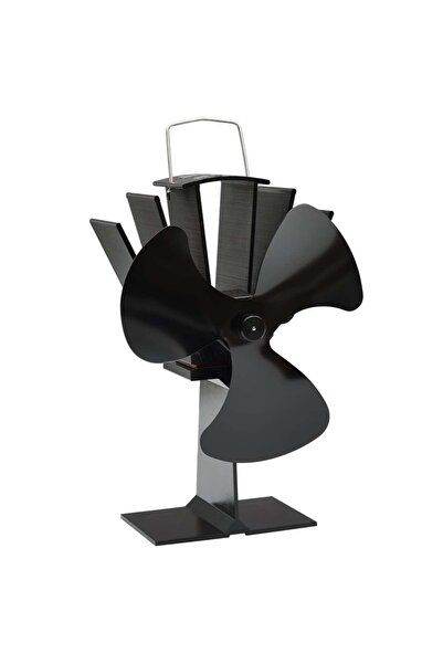 Concept Ventilator de sobă cu alimentare termică, 3 palete, negru