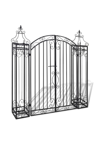 Concept Poartă de grădină ornamentală, fier forjat, 122 x 20,5 x 134 cm