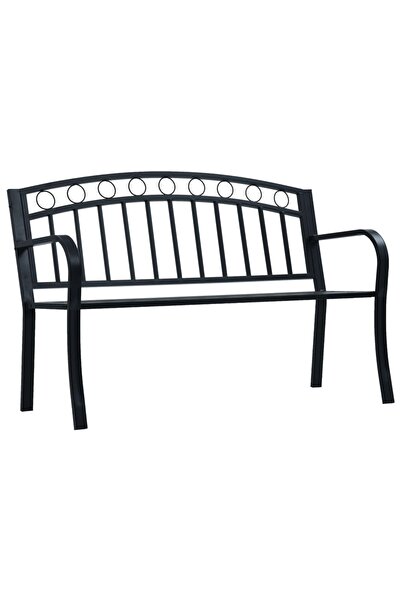 Concept Παγκάκι κήπου, μαύρο, 125 cm, ατσάλι