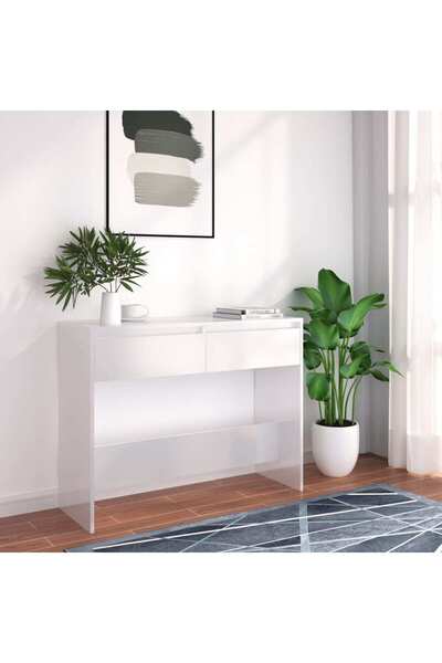 Concept Masă consolă, alb, 100x35x76,5 cm, PAL