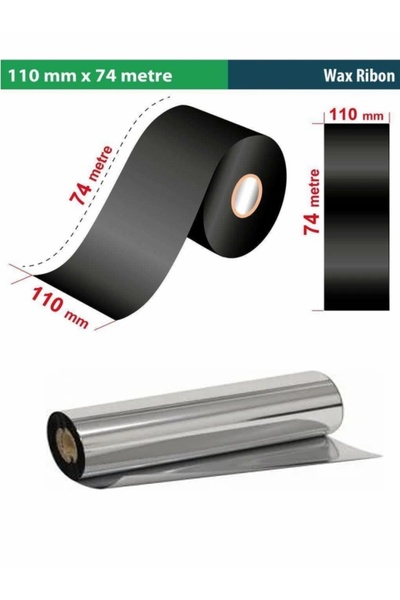 ORATEK Zebra Zd420 Wax Ribon 110 mm X 74 Mt Out 1/2 Inch