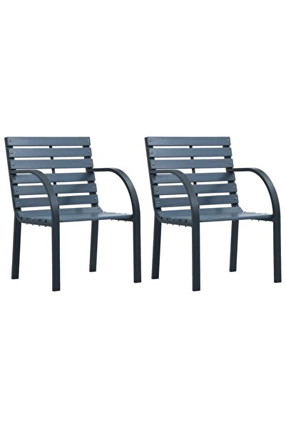 Concept Καρέκλες κήπου, 2 τεμ., γκρι, ξύλινες