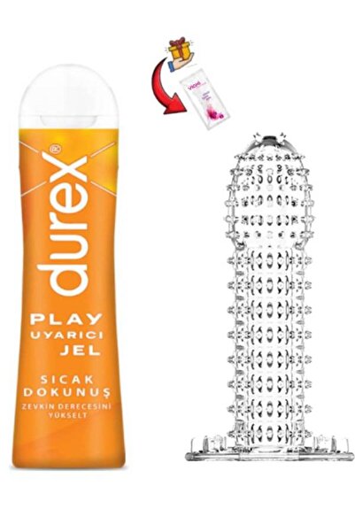 Durex Play Sıcak Dokunuş Uyarıcılı Kayganlaştırıcı Jel+Tırtıklı Uzatıcılı Gec...