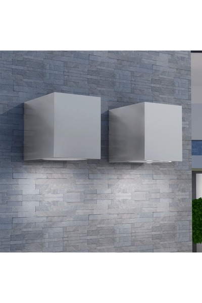 Concept Corpuri de iluminat tip cub pentru perete exterior, 2 buc.