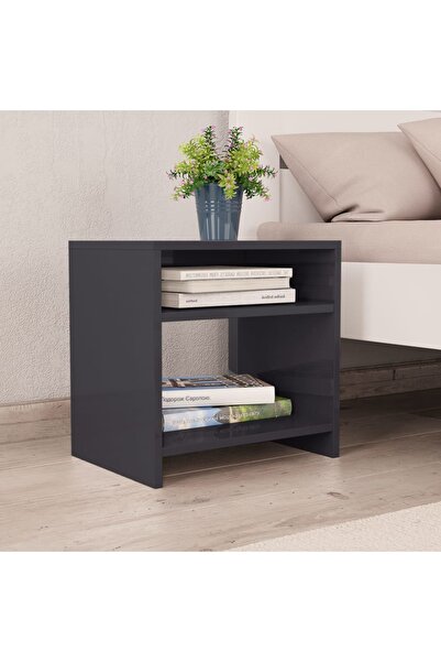 Concept Noptieră, gri lucios, 40 x 30 x 40 cm, PAL