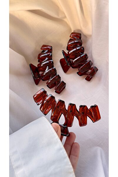 YOYYO 3-Pack Transparent Geometric Large Size Hair Clip - Modern Design Stron...