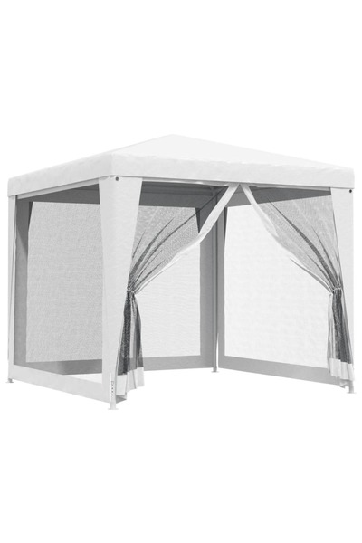 Concept Cort de petrecere cu 4 pereți din plasă, alb, 2,5 x 2,5 m