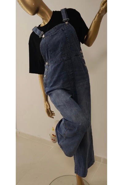 Veto Jeans Geniş Paça Askılı Kot Bahçıvan Tulum