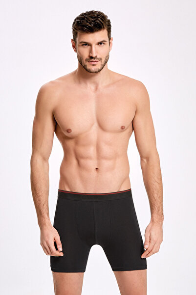 İlke Men's Cotton Stretch Fabric Long Boxer Set in Box of 6