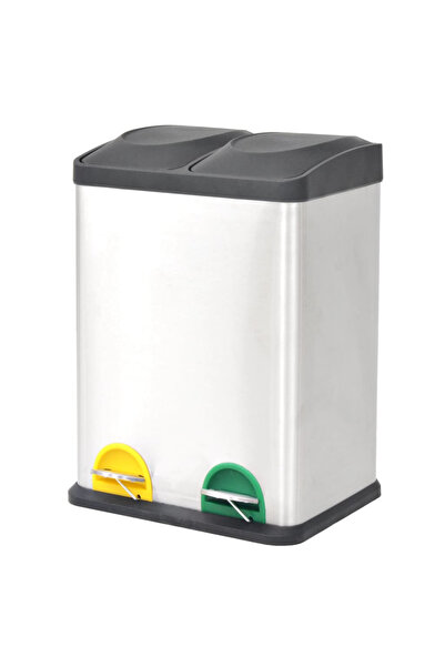Concept Κάδος ανακύκλωσης με πεντάλ, ανοξείδωτος χάλυβας, 36 λίτρα