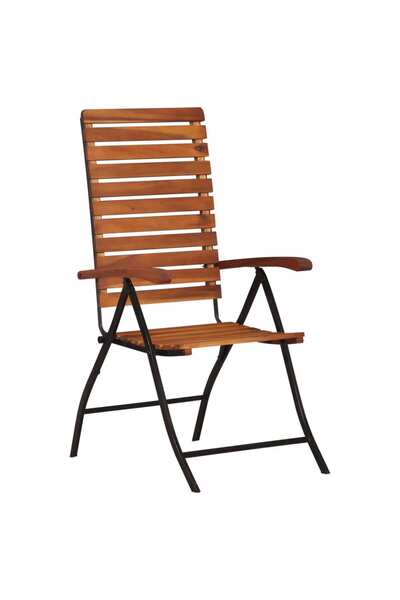 Concept Πτυσσόμενες καρέκλες κήπου, 2 τεμ., από μασίφ ξύλο ακακίας