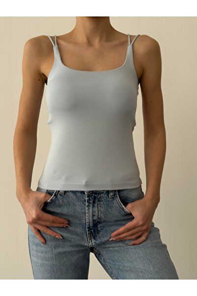 Quzu Women's Tank Top Atl01406 Blue