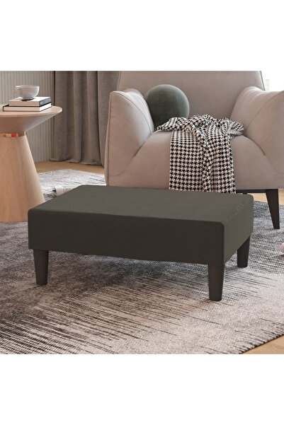 Concept Taburet, gri închis,78x56x32 cm, catifea