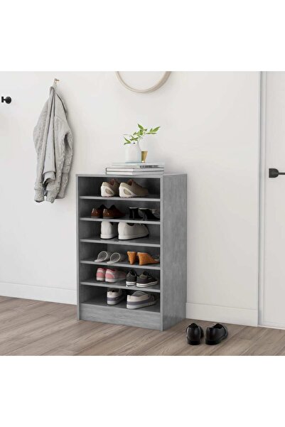 Concept Pantofar, gri beton, 60x35x92 cm, PAL