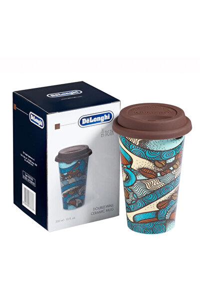 DELONGHİ Ceramic mug DLSC055, double wall thermal, The Taster, 300ml, silicon...
