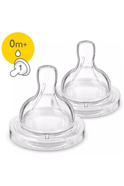 Philips 2 Philips-AVENT SCF631/27 silicone teats, 1 hole