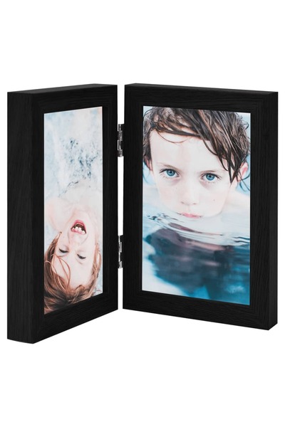 Concept Διπλό κορνίζα φωτογραφιών, κολάζ, μαύρη, 2 x (21x29,7 εκ.)