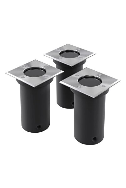 Concept Φωτιστικά δαπέδου εξωτερικού χώρου, 3 τεμάχια, τετράγωνα