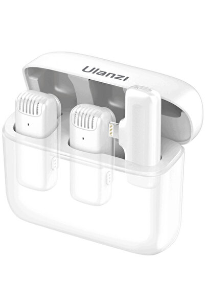 ulanzi Set microfoane lavaliera wireless J12 pentru dispozitive Apple, White ...