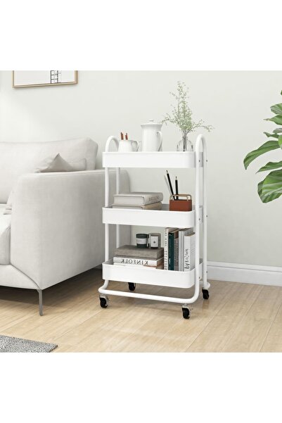 Concept Τρόλεϊ, 3 επίπεδα, λευκό, 43x34x79 cm, ατσάλινο